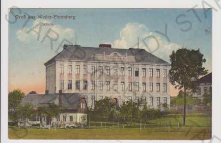 Dolní Křečany (Nieder - Ehrenberg) - škola, koloro