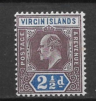 Britská kolonie Virgin Islands 2 1/2 MNH**