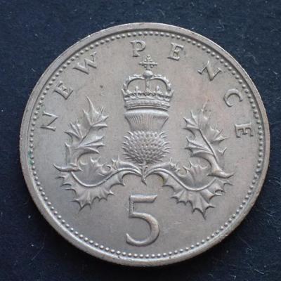 Velká Británie 5 New Pence 1969 (362e7)