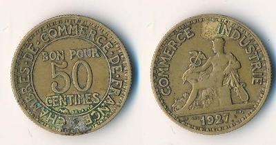 Francie 50 centimes 1927