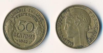 Francie 50 centimes 1932