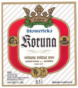 Česká pivní etiketa - pivovar Litoměřice