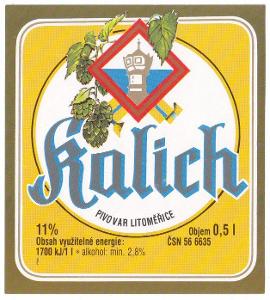 Česká pivní etiketa - pivovar Litoměřice