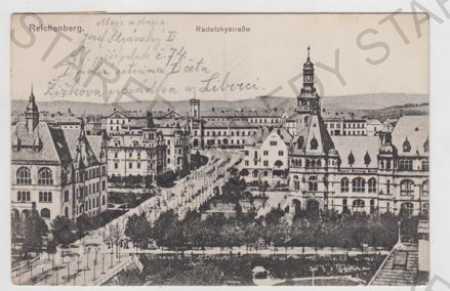 Liberec (Reichenbrg), částečný záběr města, pohled