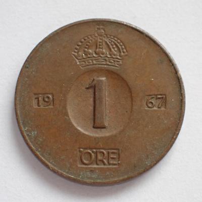 Švédsko 1 Ore 1967 (2.9a4)