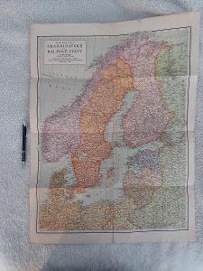 Mapy - Skandinávské a Balstké státy,  Neubertovy mapy, rok 1940