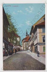 Česká Lípa (Leipa) - Dlouhá ulice, kolorovaná