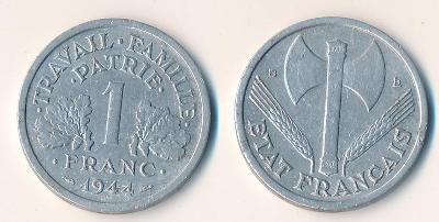 Francie 1 frank 1944 B