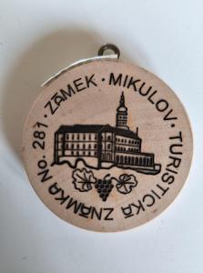 TURISTICKÁ ZNÁMKA RARITA Č. 281 - ZÁMEK MIKULOV - 1. VERZE 