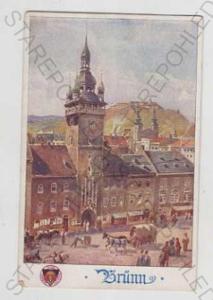 Brno (Brünn), náměstí, věž, kůň, kočár, kolorovaná