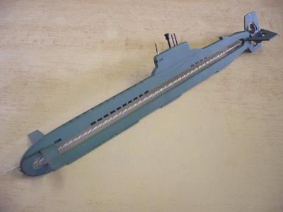 Dřevěný model natahovací ponorky (Prototyp - Jiří Kalina IGRA) 
