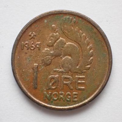 NORSKO 1 öre 1969 (376A1)