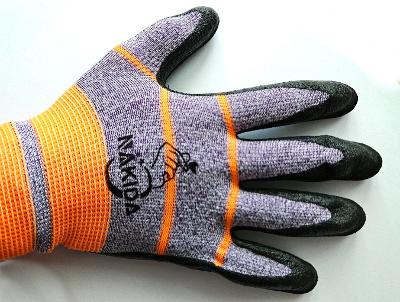 Pracovní rukavice QiiM HT-5967, vel. 8, černá/barevná