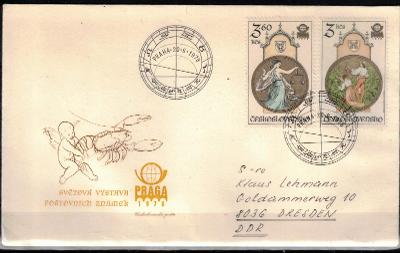 V1207 -   FDC obálka prvního dne vydání prošlá poštou do zahraničí