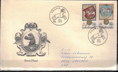 V1237 -   FDC obálka prvního dne vydání prošlá poštou do zahraničí