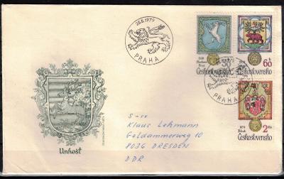V1238 -   FDC obálka prvního dne vydání prošlá poštou do zahraničí