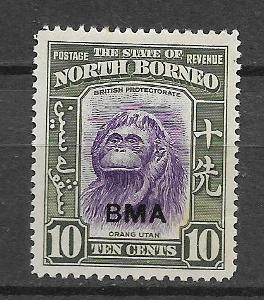 Britská kolonie North Borneo 10 Cents MH* BMA