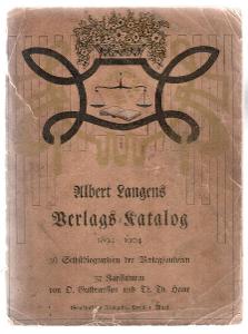 Albert Langens Verlags - Katalog 1894 - 1904 [katalog nakla