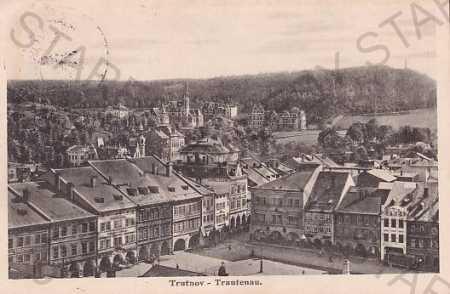 Trutnov - Trautenau, náměstí, město, pohled  z výš