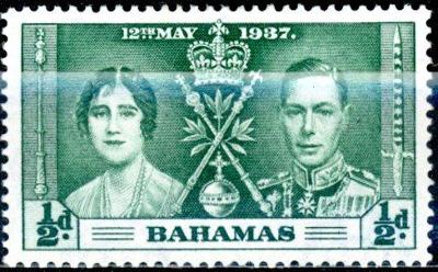 BAHAMAS - britská kolonie - 1937 - Korunovace krále Jiřího VI. 