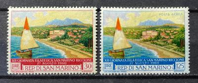 San Marino 1960 Mi.665-666 mezinár.výstava pošt. známek San Marino
