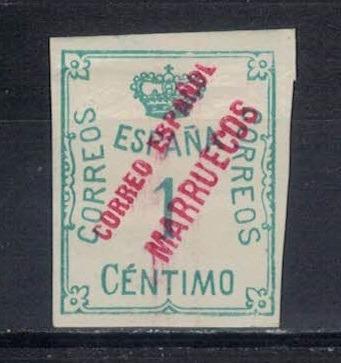 Tanger šp. pošta 1927 "Stamps of Spain 1909-10 overpr. ES-TNG 1