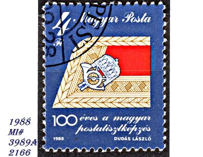Maďarsko 1988, emlém a límcová nášivka poštovní uniformy
