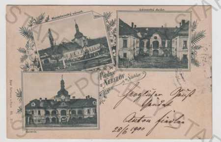 Nebylov (Plzeň - jih), zámek, dvůr, galerie, Šťáhl