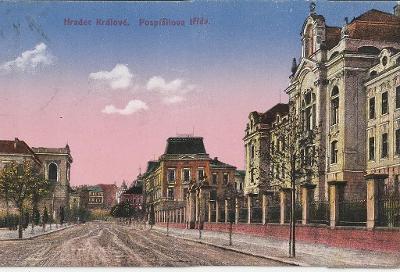 Hradec Králové - Pospíšilova třída - vojenská pošta - 1918