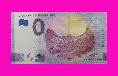 0 Euro souvenir bankovka CHATA PRI ZELENOM PLESE