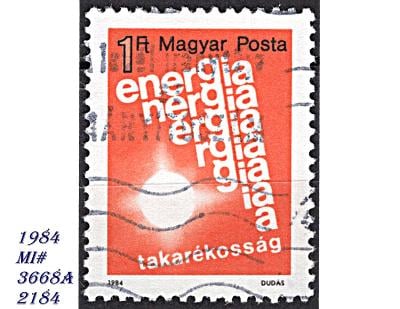 Maďarsko 1984, nápisy, úspory  energie