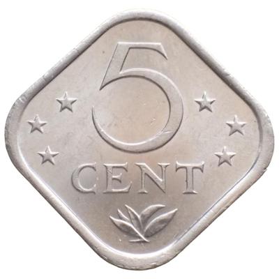 Nizozemské Antily 5 Cent 1975