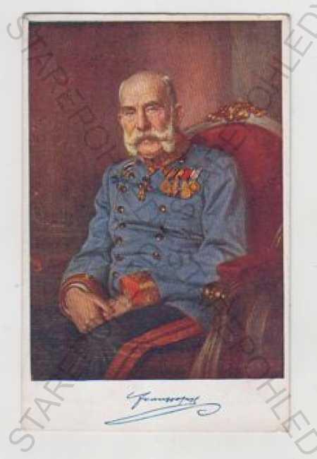 František Jozef I., portrét, uniforma - Pohľadnice