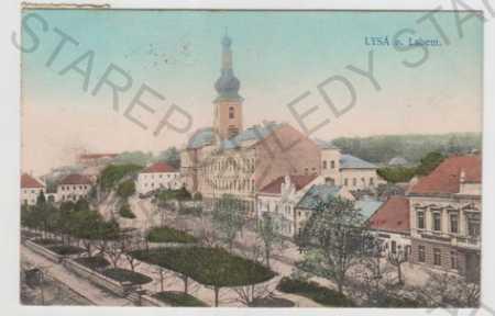 Lysá nad Labem (Nymburk), náměstí, částečný záběr 
