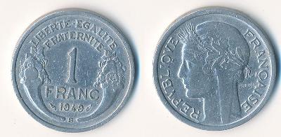 Francie 1 frank 1949 B