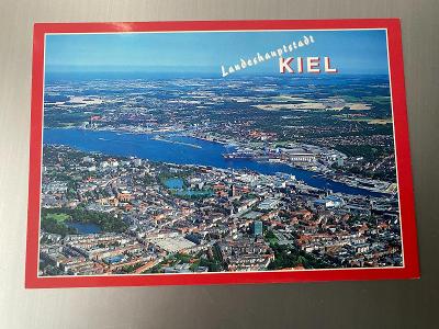nepoužitá pohlednice-město Kiel