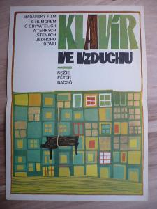 Klavír ve vzduchu (filmový plakát, film Maďarsko 1976, 