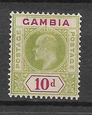 Britská kolonie  Gambia 10d  MH*