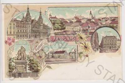 Pardubice - celkový pohled, radnice, občanská zálo
