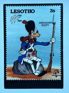 Stará dětská pohlednice z min.století Disney: GOOFY