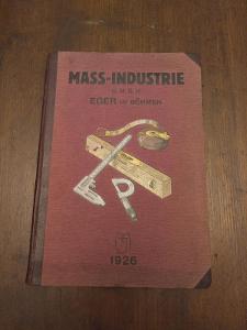 Reklama katalog výrobce měřidel Mass-Industrie EGER Cheb 1926