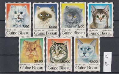 Guinea Bissau Kočky Mi.856/62 ** K16