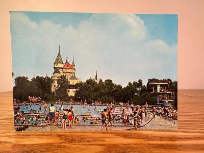stará pohlednice - BOJNICE - KÚPALISKO ČAJKA