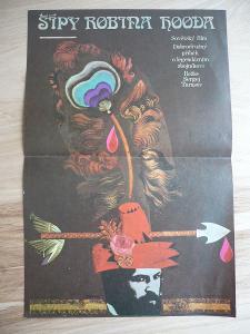 Šípy Robina Hooda (filmový plakát, film SSSR 1976, rež