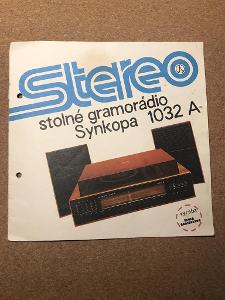 Stereo - Stolné gramorádio Synkopa 1032 A