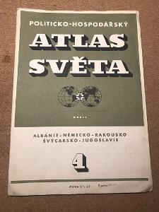 Politicko-hospodářský atlas světa (Albánie, Německo, Rakousko atd.)