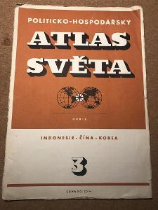Politicko-hospodářský atlas světa (Indonesie, Čína, Korea atd.)