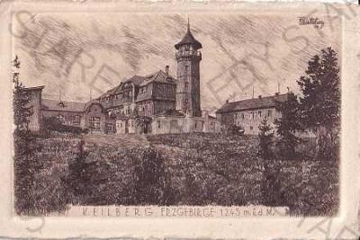 Klínovec Karlovy Vary rozhledna kresba Keilberg
