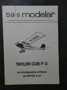 TAYLOR CUB F-2 RC POLOMAKETA !!! 1978