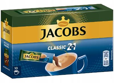 Jacobs - Classic 2v1, Rozpustná káva, 10 sáčků
